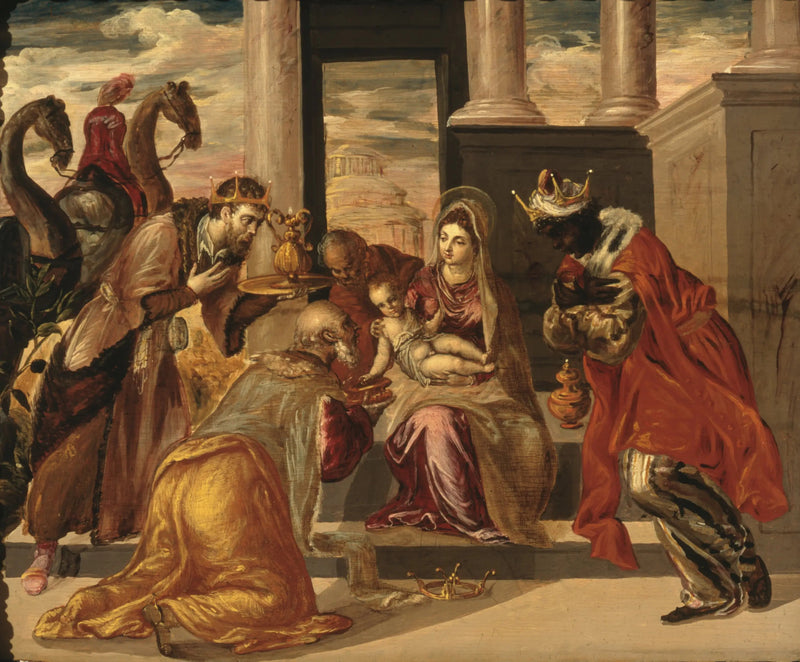 Adoration of the Magi with camels - El Greco