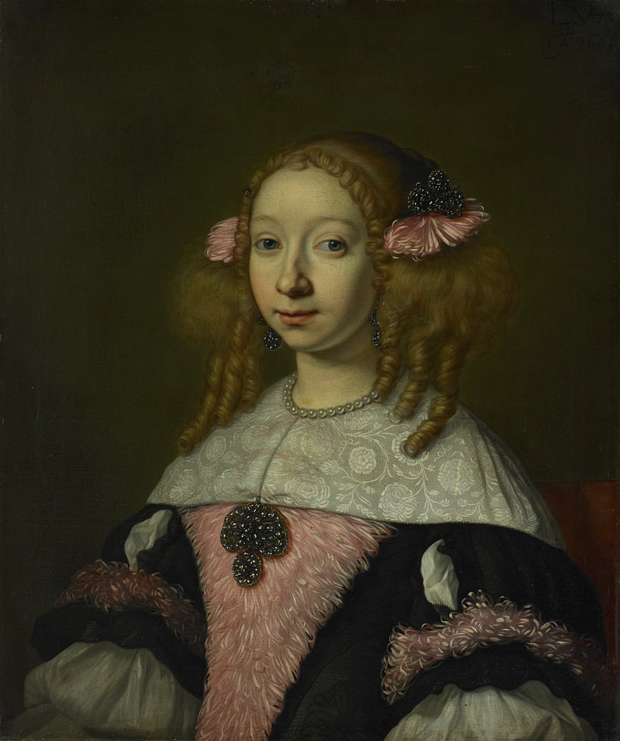 Adriana Jacobusdr Hinlopen (1646-73). Épouse de Johannes Wijbrants - Lodewijk van der Helst