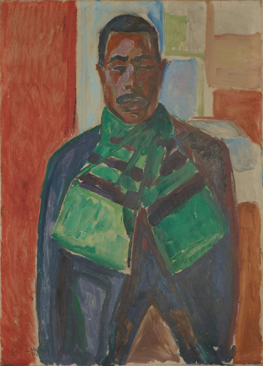African with Green Scarf - Edvard Munch
