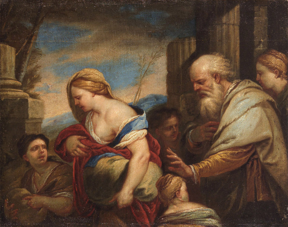 Agar chassée par Abraham - Luca Giordano - Alpha Reproduction