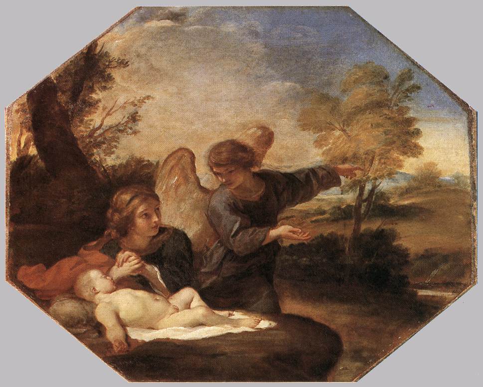 Agar and Ismaël in the Desert - Andrea Sacchi