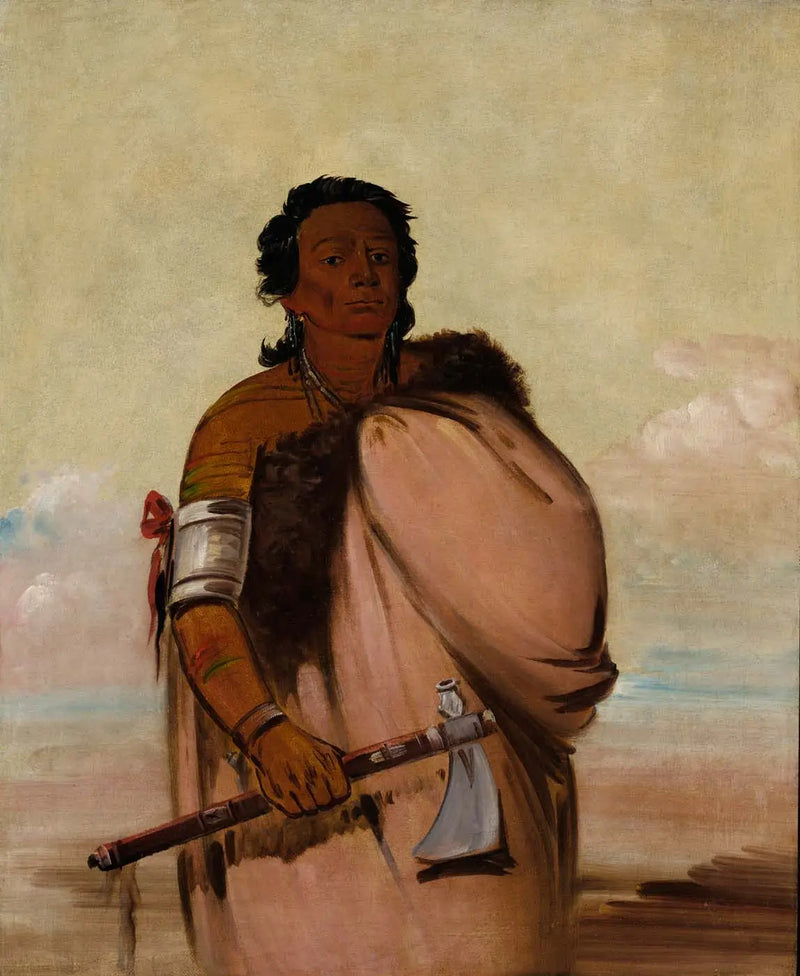 Ah'-sho-cole, Rotten Foot, a renowned warrior - George Catlin