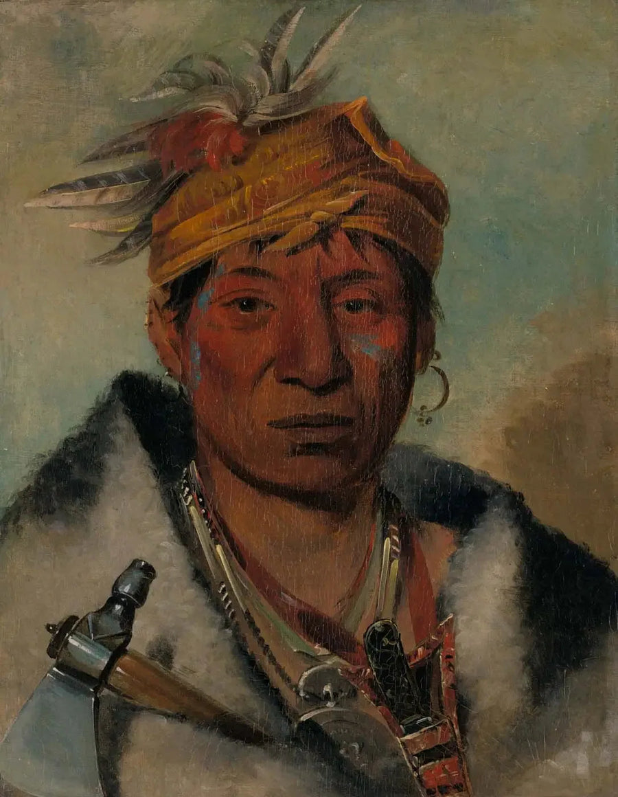 Ah-yaw-ne-tak-oár-ron, un guerrier - George Catlin