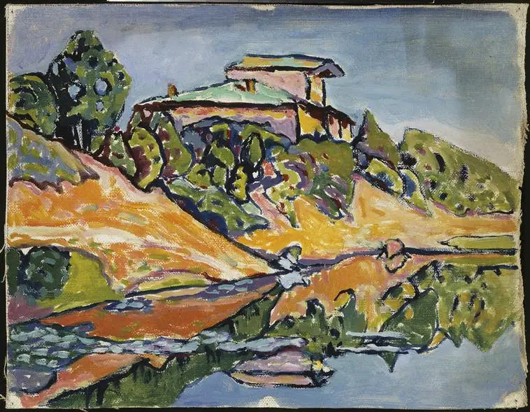 Akhtyrka, a neighboring dacha by the pond - Vassily Kandinsky