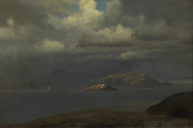 Alcatraz, San Francisco Bay - Albert Bierstadt
