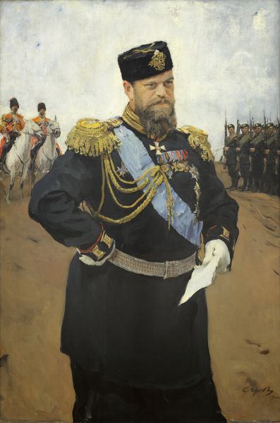 Alexander III with a document in arms - Valentin Serov