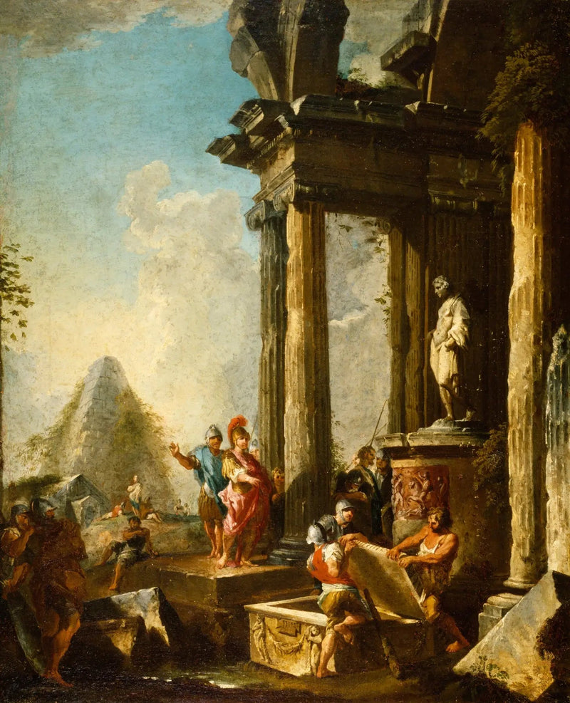 Alexander the Great at Achilles' Tomb - Giovanni Paolo Panini