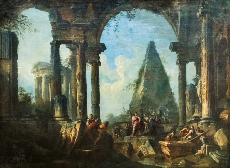 Alexander the Great in front of Achilles' tomb - Giovanni Paolo Panini