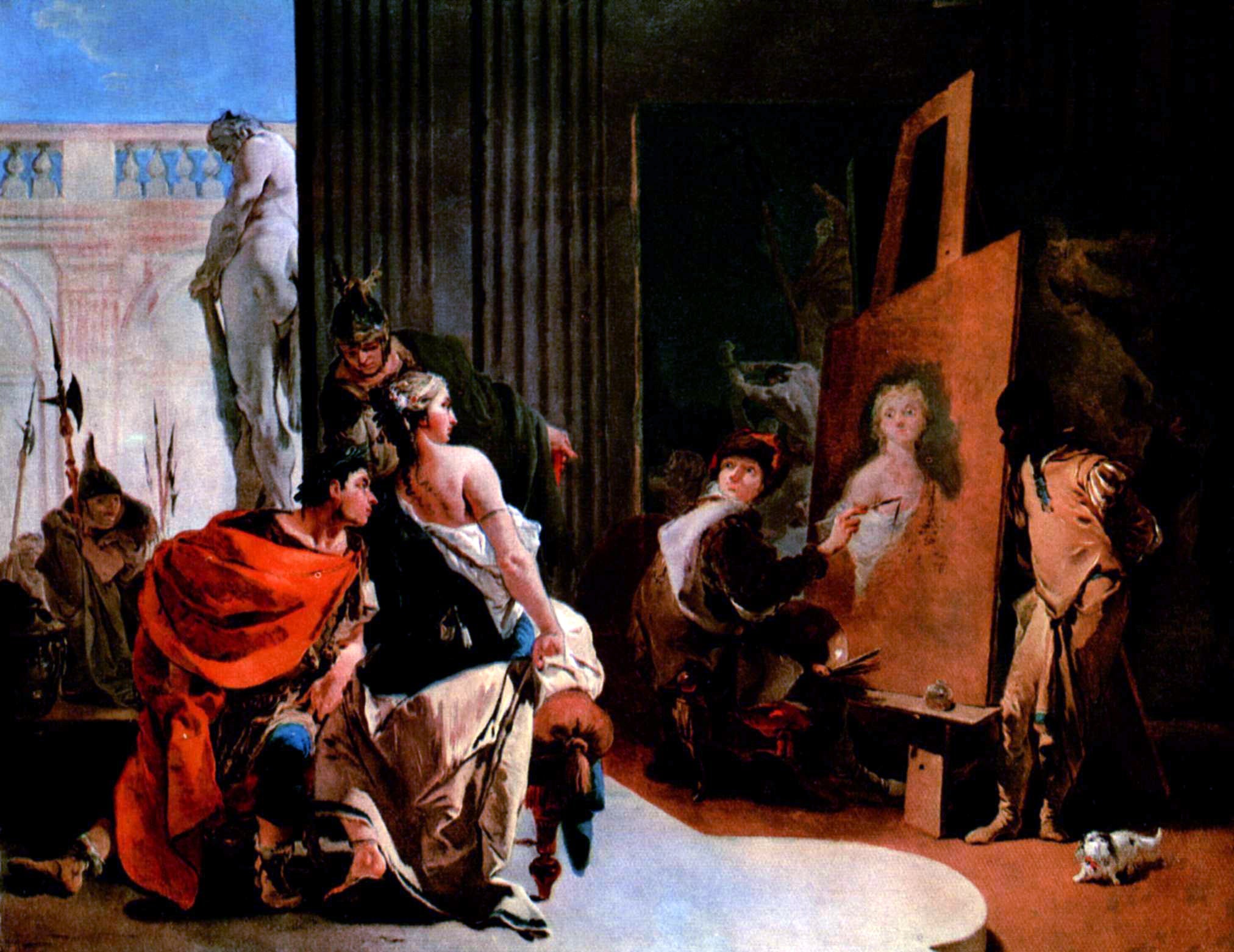 Alexander the Great and Campaspe at Apelle's workshop - Giovanni Battista Tiepolo