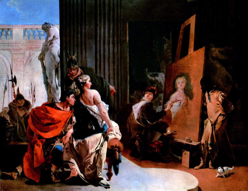 Alexander the Great and Campaspe at Apelle's workshop - Giovanni Battista Tiepolo