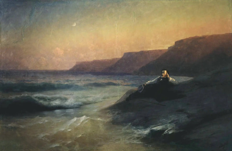 Alexander Pushkin on the Black Sea coast - Ivan Aivazovsky