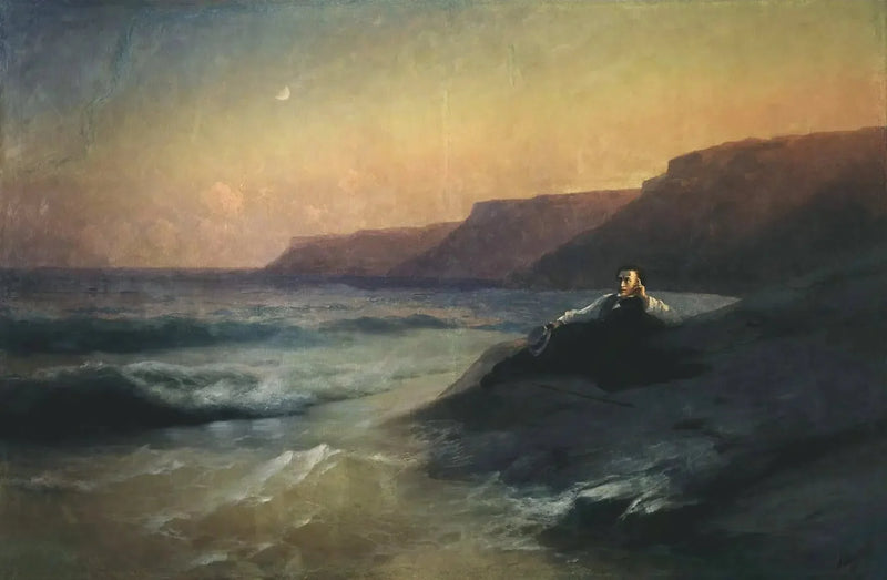 Alexander Pushkin on the Black Sea coast - Ivan Aivazovsky