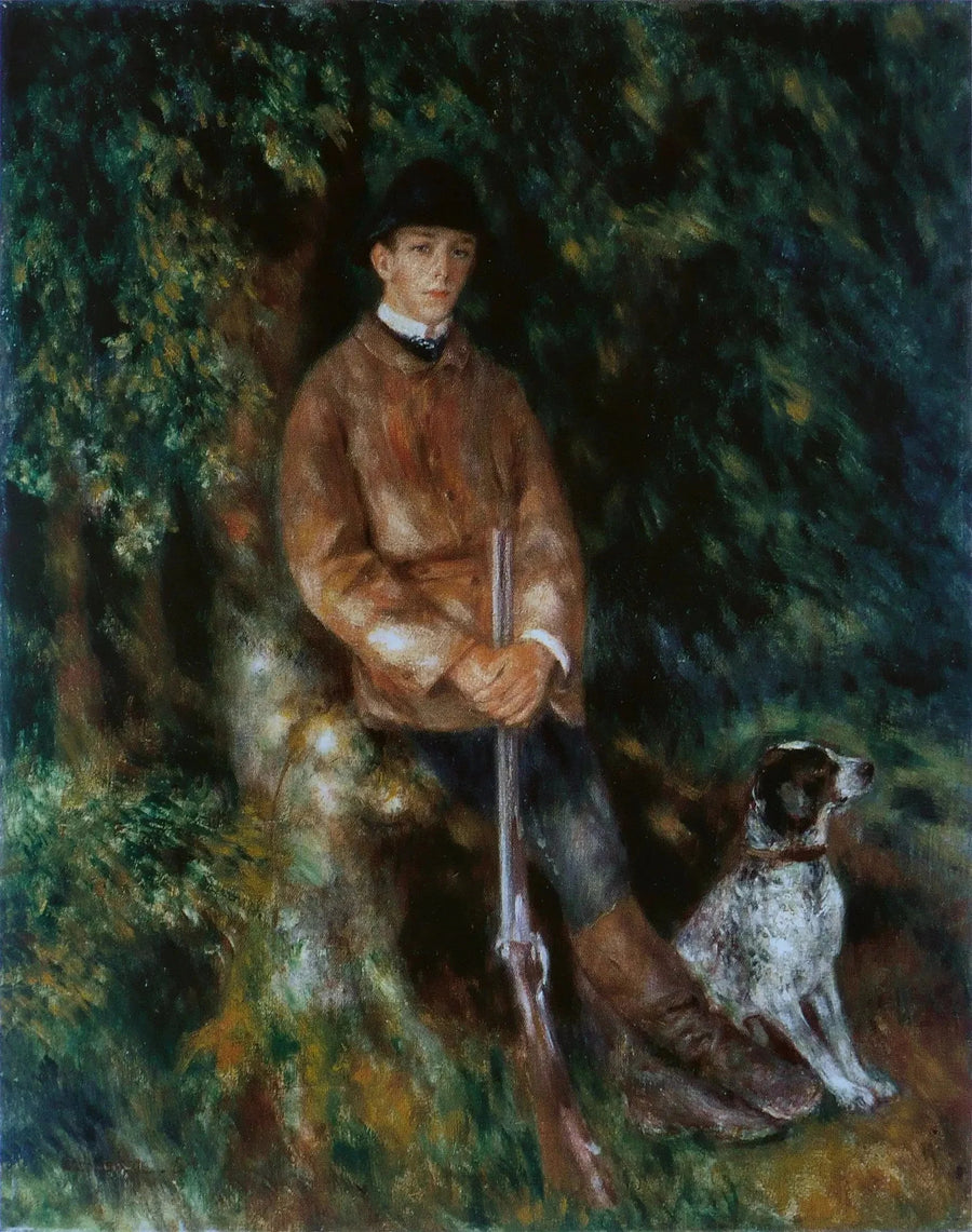 Portrait of Alfred Bérard with his dog - Pierre-Auguste Renoir