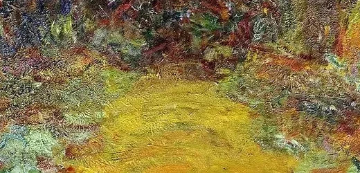 Détail de l’allée jaune et de la matière tardive de Monet
