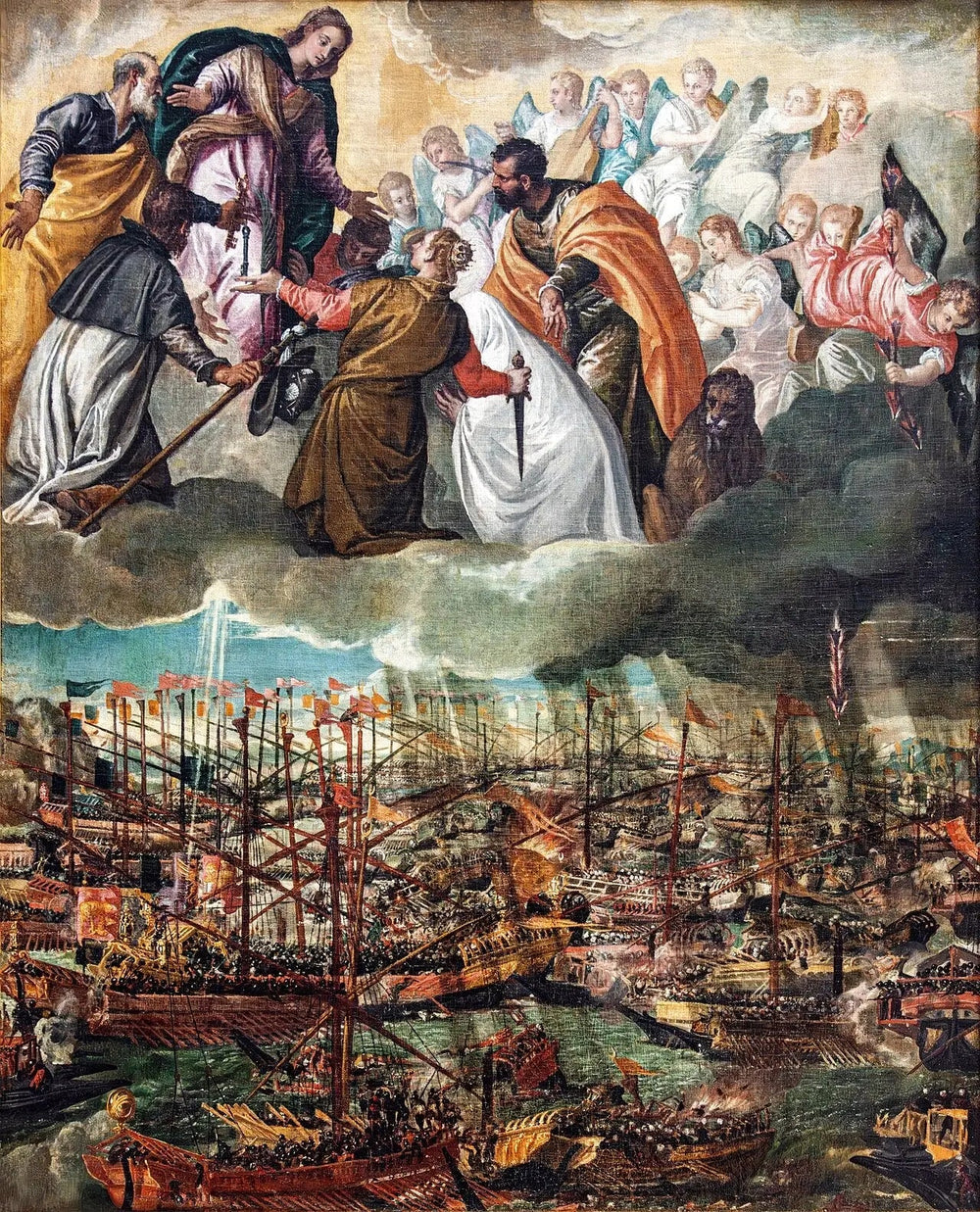 Allégorie de la bataille de Lépante - Paul Véronèse image 1 reproduction artisanale de tableau