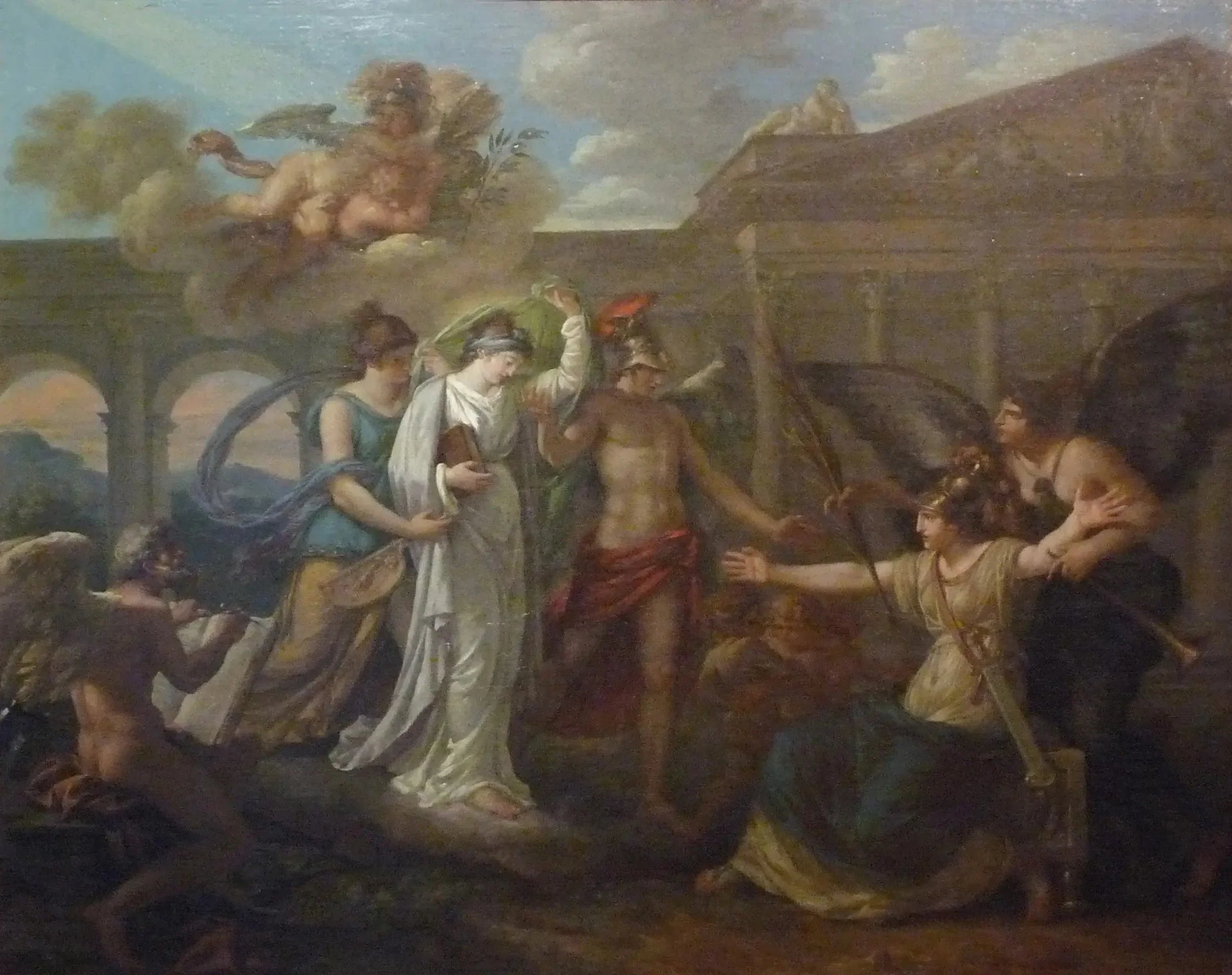 Allégorie de la France accueillant la Paix - Louis Jean François Lagrenée image 1 copie peinte à la main à l’huile