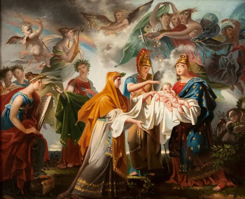 Allegory of the Birth of Louis XIV - Charles Meynier