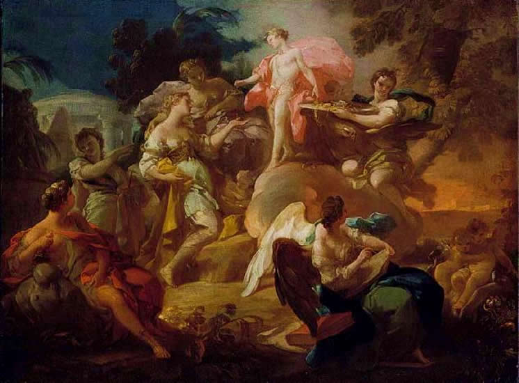 Allegory of the Arts with Apollo and the Graces - Corrado Giaquinto