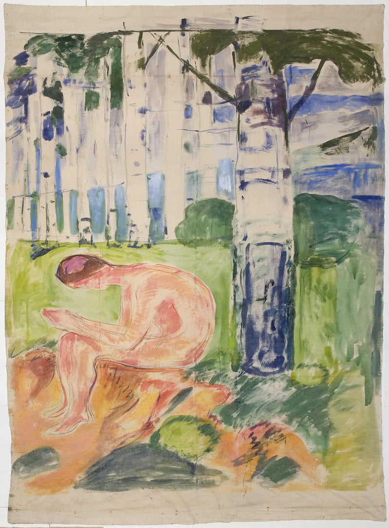 Alma Mater: Young Man Sitting - Edvard Munch