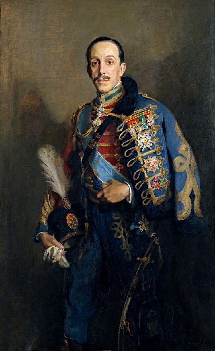 Alfonso XIII in hussar uniform - Philip de László