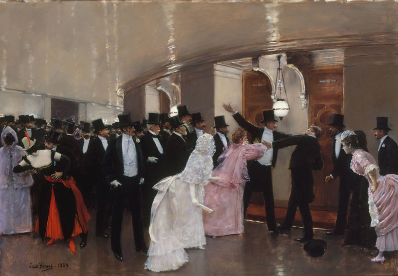 Altercation in the corridors of the Opera - Jean Béraud