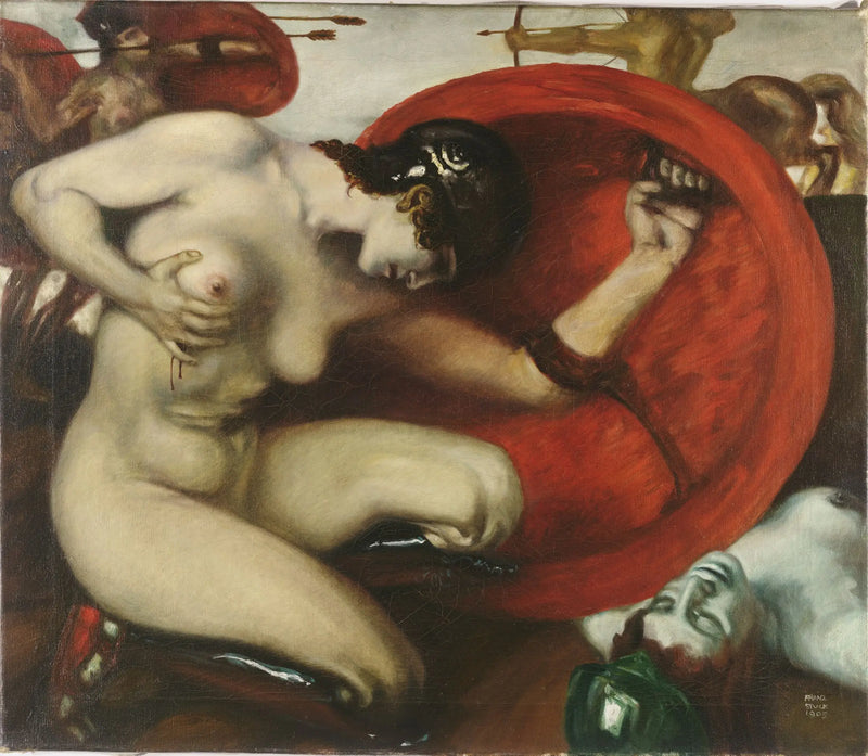 Wounded Amazon - Franz von Stuck