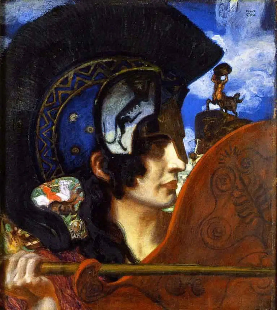 Amazon in Combat - Franz Von Stuck