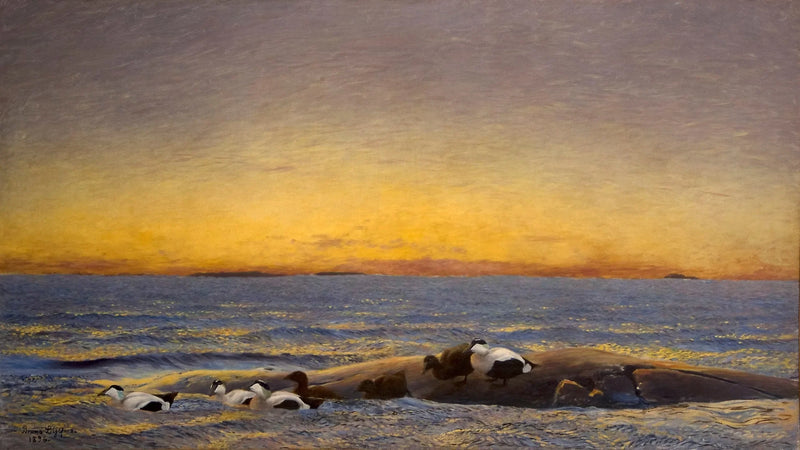 Morning atmosphere by the sea - Bruno Liljefors