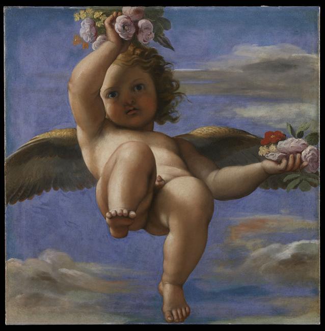 Love Spreading Flowers - Annibale Carracci