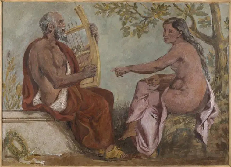 Anacreon and a Young Girl - Eugène Delacroix