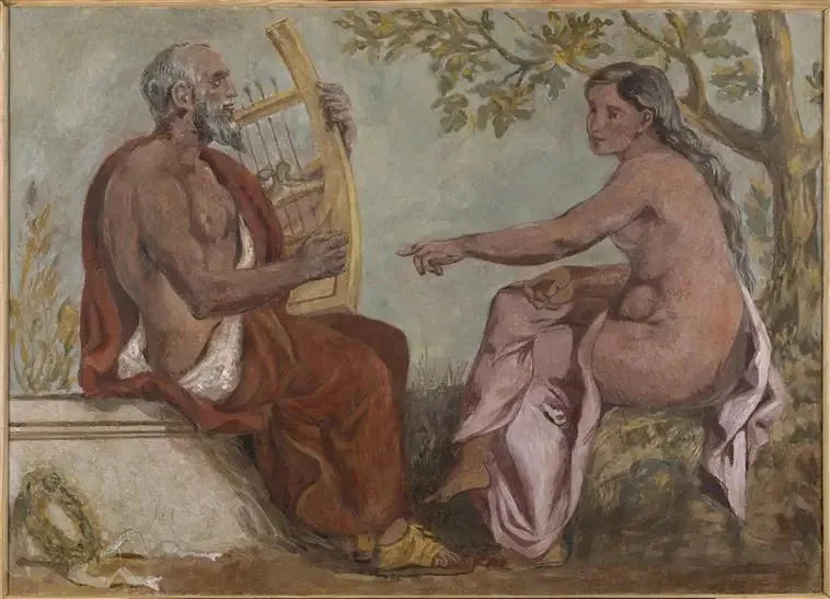 Anacreon and a Young Girl - Eugène Delacroix