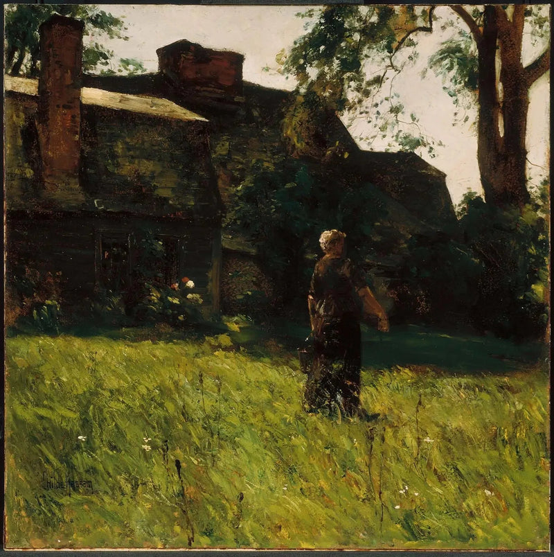 Old Fairbanks House, Dedham, Massachusetts - Childe Hassam