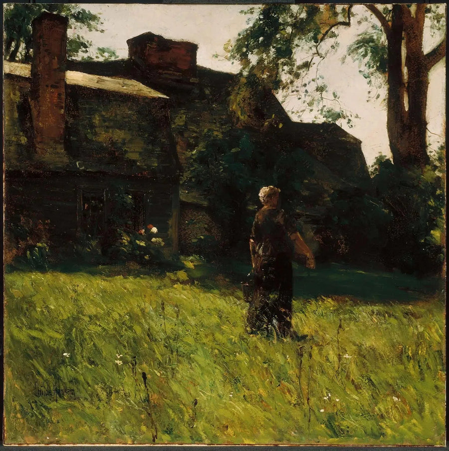 Old Fairbanks House, Dedham, Massachusetts - Childe Hassam