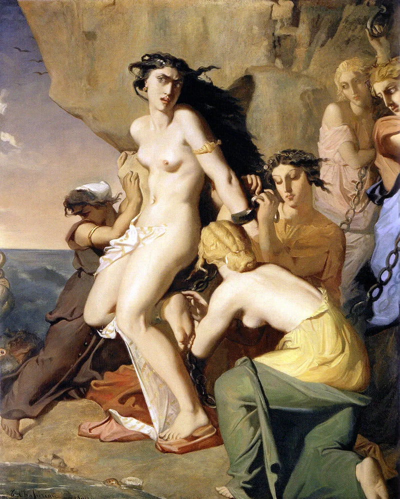 Andromède attached to the rock by the Néréides - Théodore Chassériau