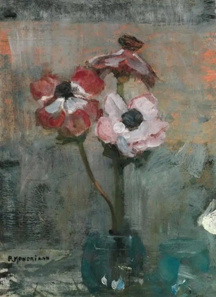 Anemones in a Vase - Piet Mondrian