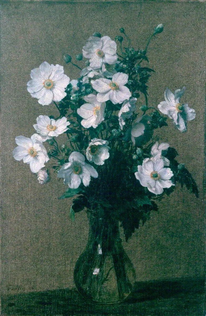 Japanese Anemones - Henri Fantin-Latour