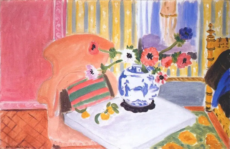 Anemones and Chinese Vase - Henri Matisse