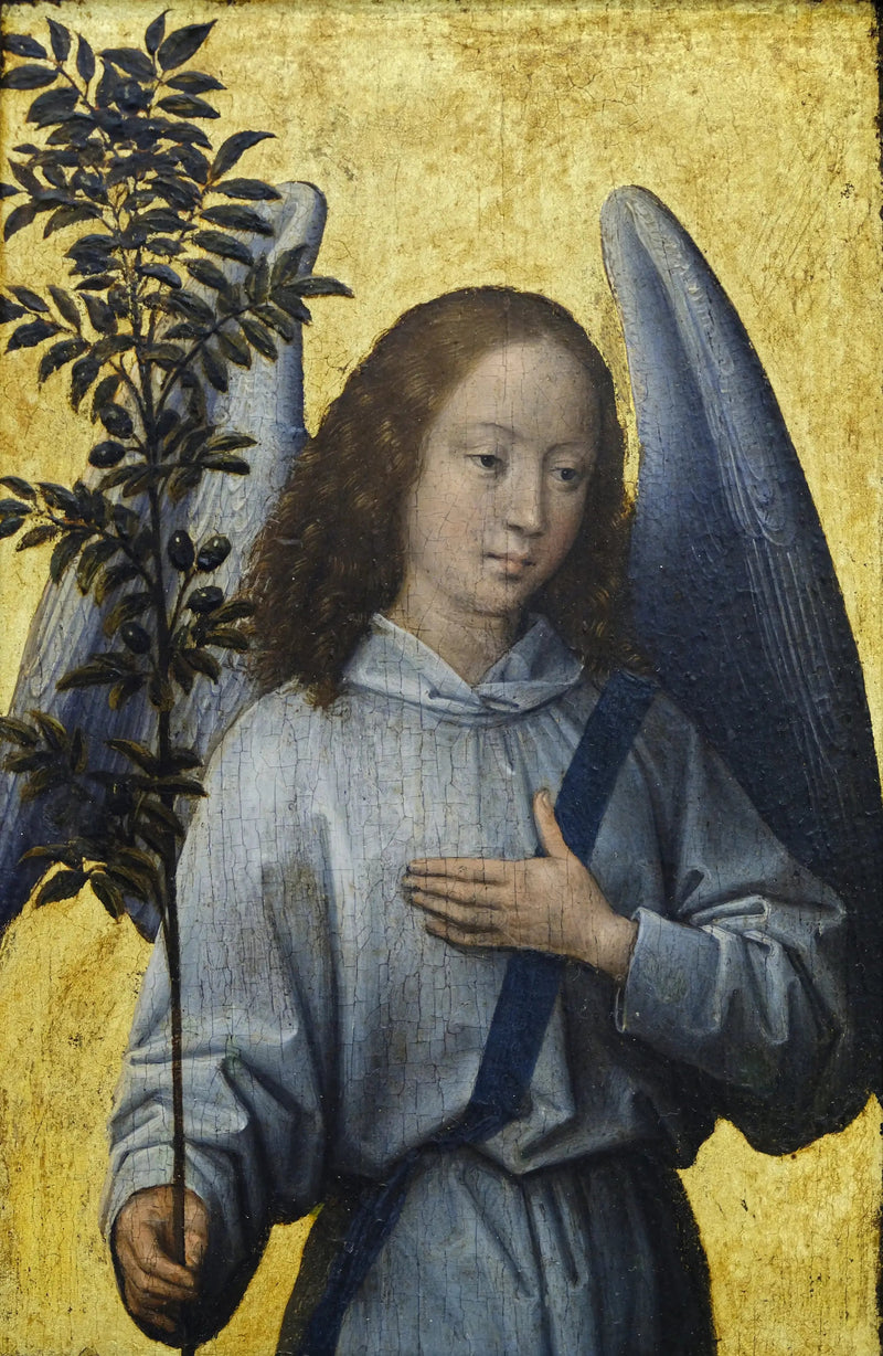Angel Tenant with an Olive Branch - Hans Memling
