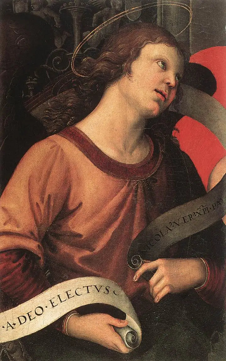 Angel holding a scroll - Raphael Sanzio