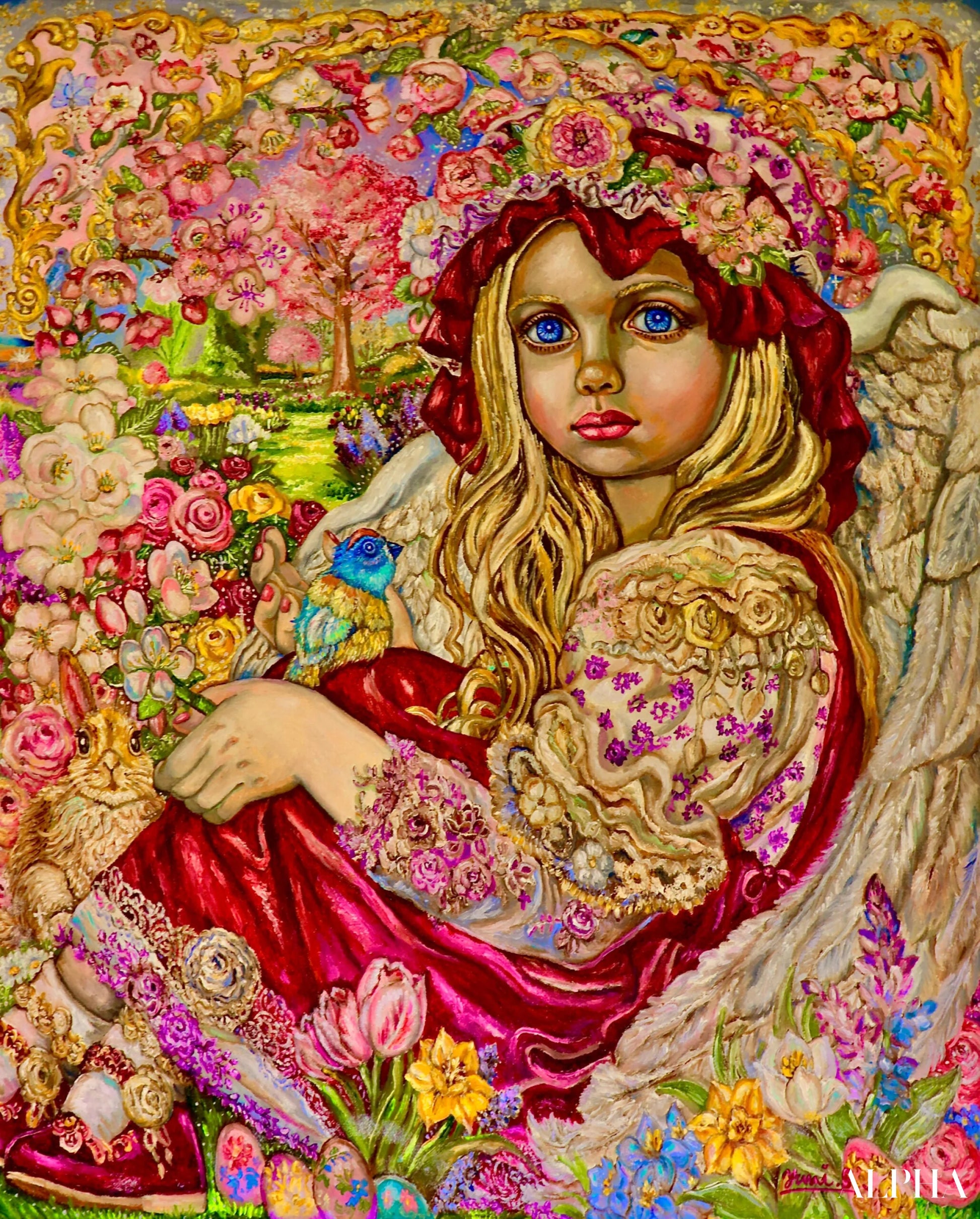 Angel of March and April - Yumi Sugai Reproductions of paintings in oil paint