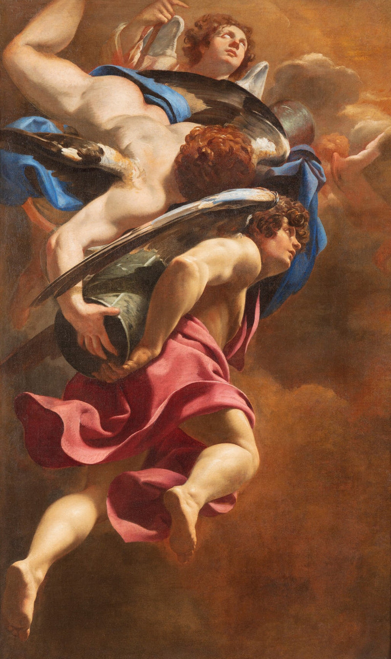Angels Carrying the Column of the Passion - Simon Vouet