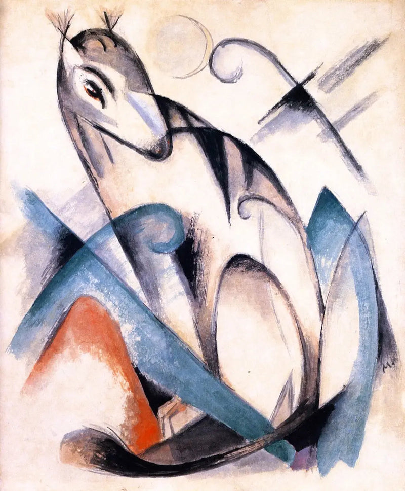Imaginary Animal Sitting - Franz Marc