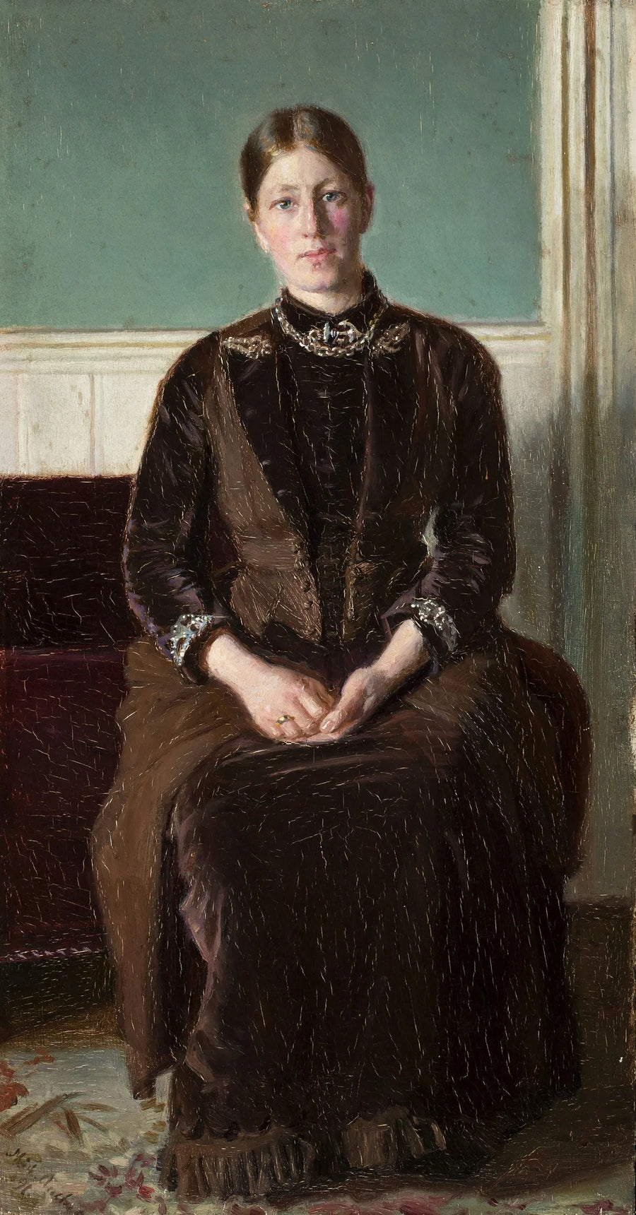 Anna Ancher seated in the north room. -Michael Peter Ancher