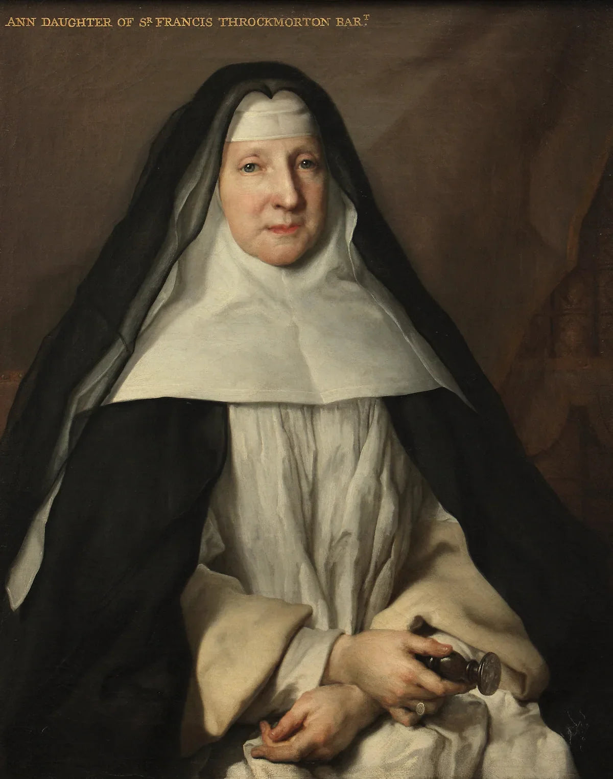 Anne Frances Throckmorton (1664-1734), prieure du couvent augustinien anglais Notre-Dame-de-Sion, Paris - Nicolas de Largillière image 1 copie de tableau peinte à la main