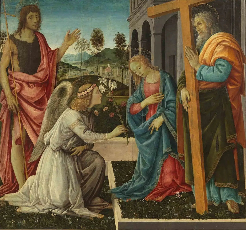 Annunciation with Saints - Filippino Lippi