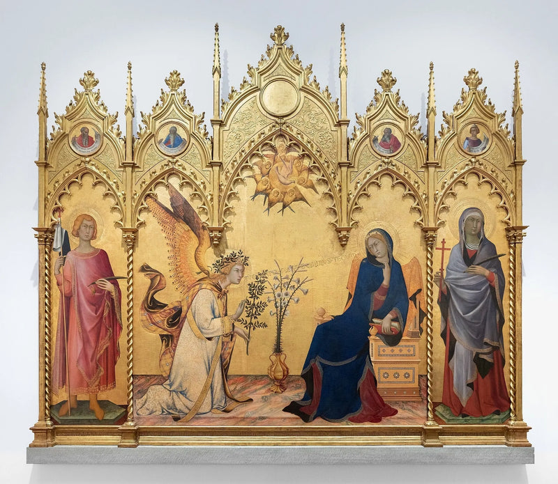 Annunciation between Saints Ansan and Marguerite - Simone Martini
