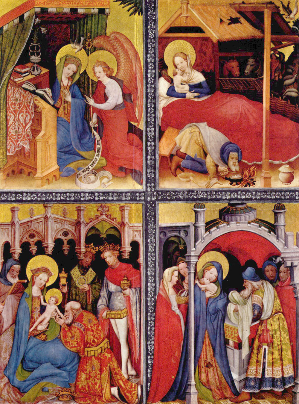 Annonciation Naissance Adoration et Présentation - Conrad von Soest - Alpha Reproduction