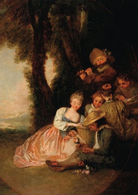 La Déclaration attendue, peinture d’Antoine Watteau