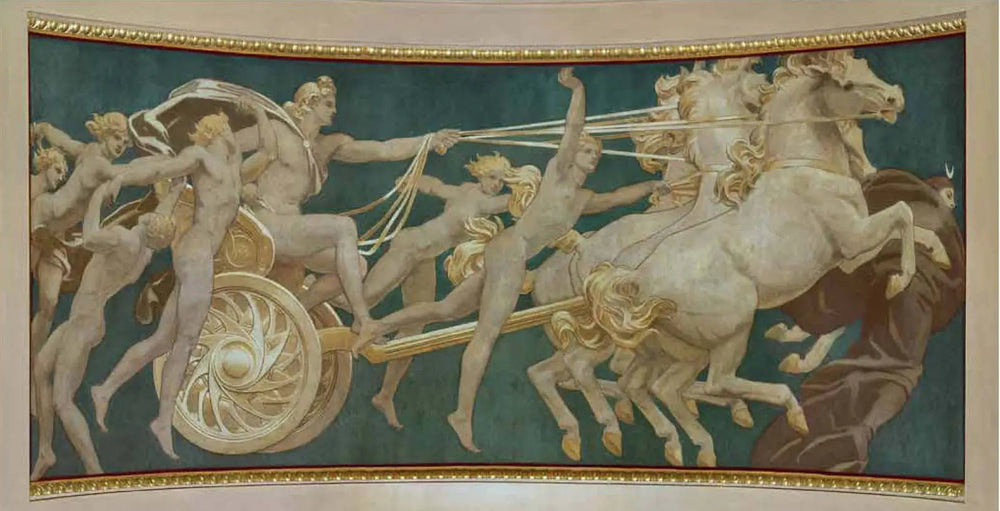 Reproduction du tableau « Apollon dans son char avec les heures - John Singer Sargent » par Alpha Reproduction en peinture à l’huile