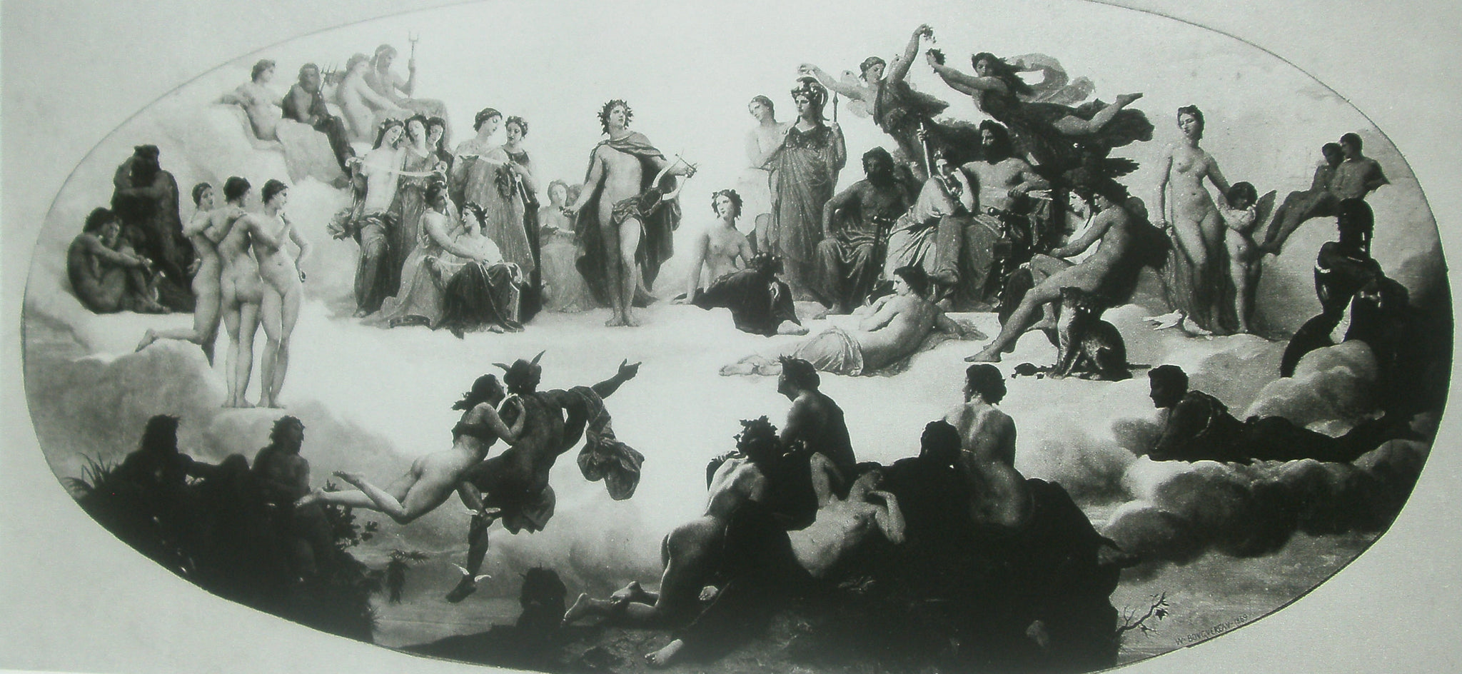 Apollon et les Muses dans l’Olympe de William-Adolphe Bouguereau